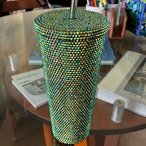 Blue/green brand new bling water/drink cup